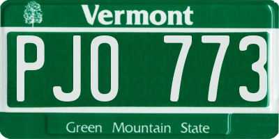 VT license plate PJO773