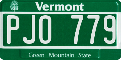 VT license plate PJO779