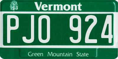 VT license plate PJO924