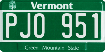VT license plate PJO951