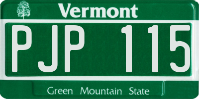 VT license plate PJP115