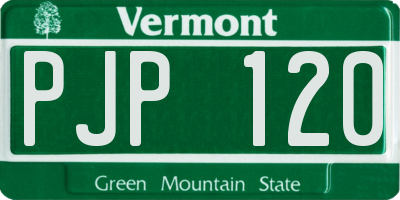 VT license plate PJP120