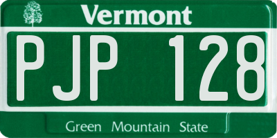 VT license plate PJP128