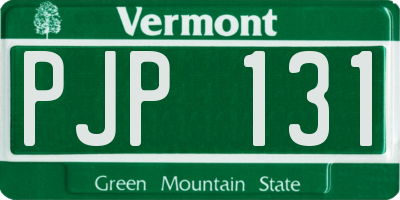 VT license plate PJP131