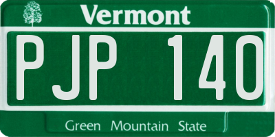 VT license plate PJP140