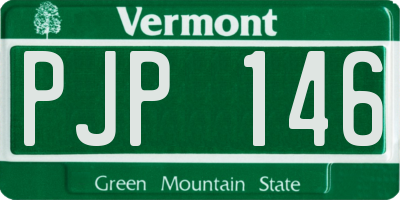 VT license plate PJP146