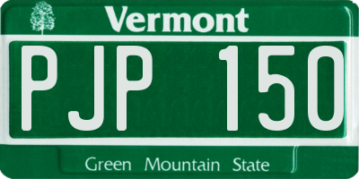 VT license plate PJP150