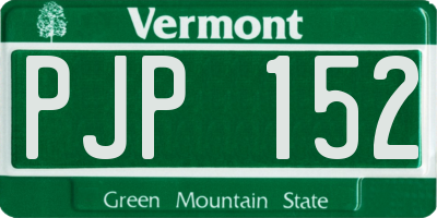 VT license plate PJP152