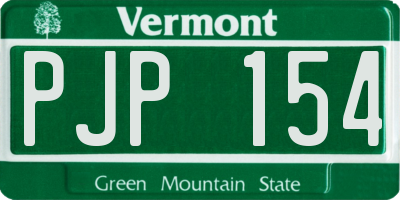 VT license plate PJP154