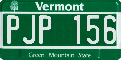 VT license plate PJP156