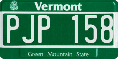 VT license plate PJP158