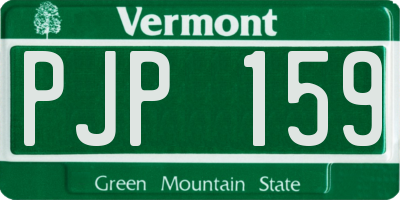 VT license plate PJP159