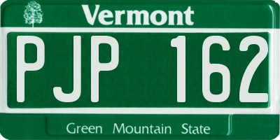 VT license plate PJP162
