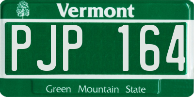 VT license plate PJP164
