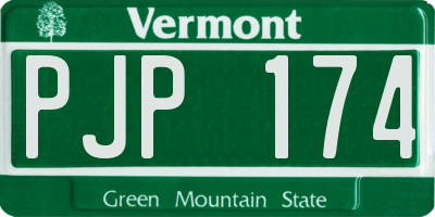 VT license plate PJP174