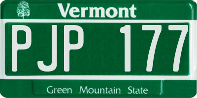 VT license plate PJP177