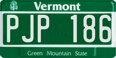 VT license plate PJP186