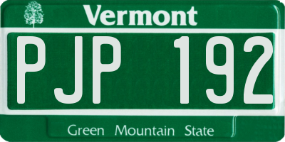 VT license plate PJP192