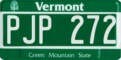 VT license plate PJP272