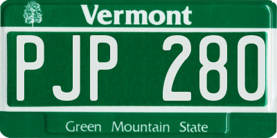 VT license plate PJP280