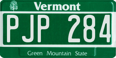 VT license plate PJP284