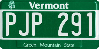 VT license plate PJP291