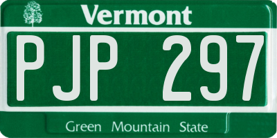 VT license plate PJP297