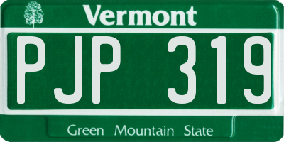 VT license plate PJP319
