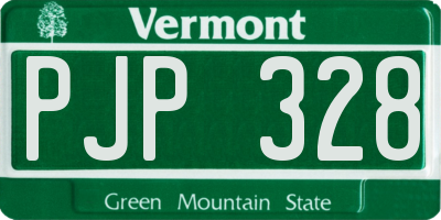 VT license plate PJP328
