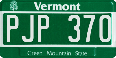 VT license plate PJP370