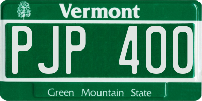 VT license plate PJP400