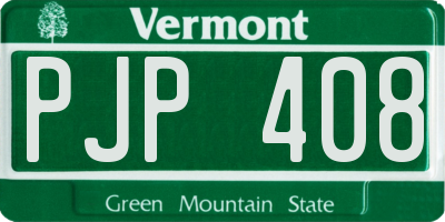 VT license plate PJP408