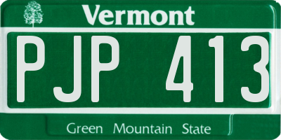 VT license plate PJP413