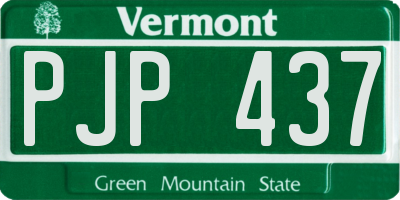 VT license plate PJP437