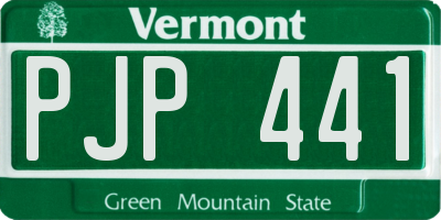 VT license plate PJP441