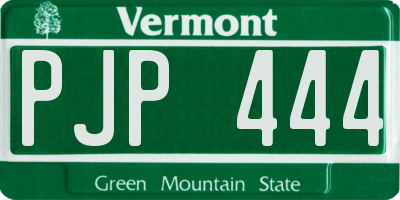 VT license plate PJP444