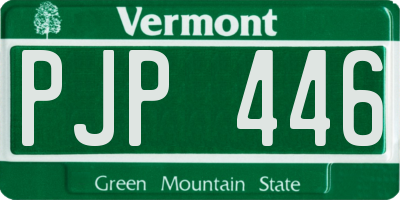 VT license plate PJP446