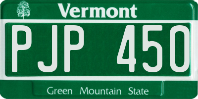 VT license plate PJP450