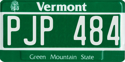 VT license plate PJP484