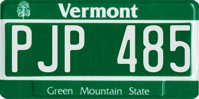 VT license plate PJP485