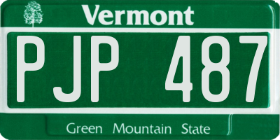 VT license plate PJP487