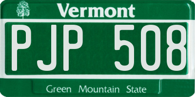 VT license plate PJP508