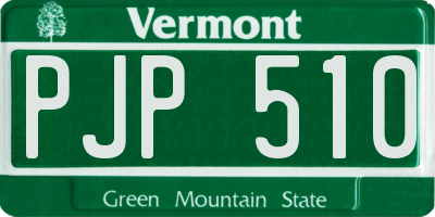 VT license plate PJP510