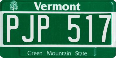 VT license plate PJP517
