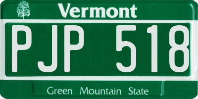 VT license plate PJP518