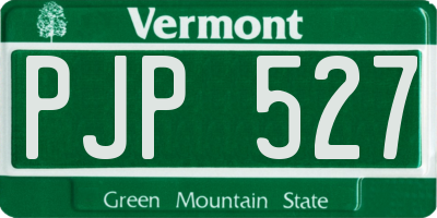 VT license plate PJP527
