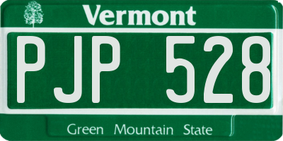 VT license plate PJP528
