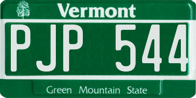 VT license plate PJP544