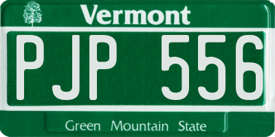 VT license plate PJP556