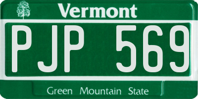 VT license plate PJP569